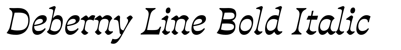 Deberny Line Bold Italic